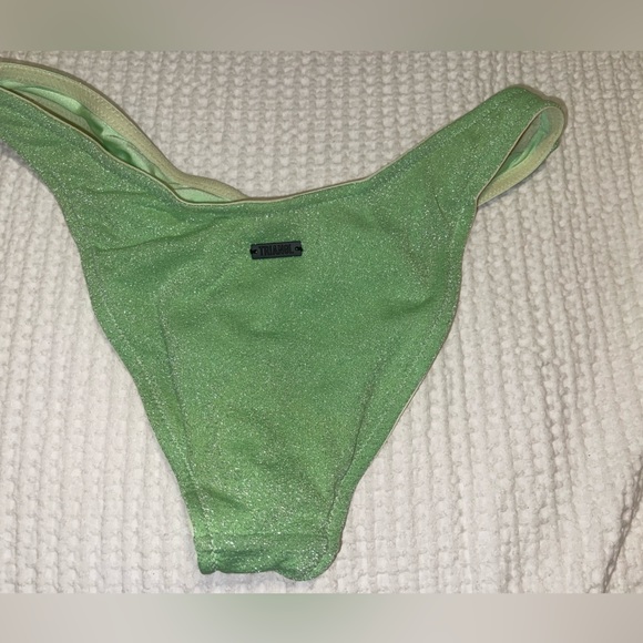 MICA LIME SPARKLE TRIANGL BIKINI Size small + and medium bottoms - Picture 6 of 6